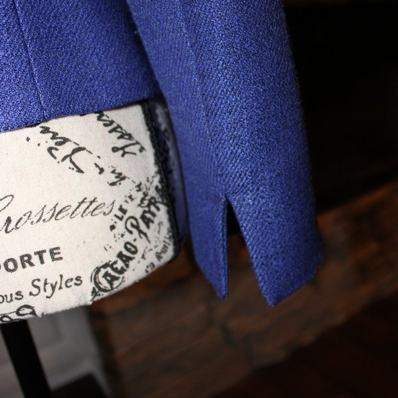 Blue Weave Pattern Blazer - Picture 6 of 12